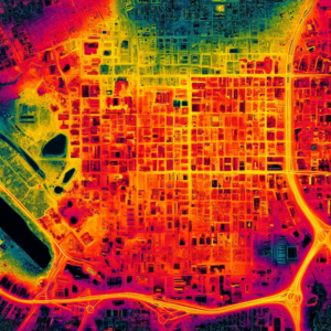 A high-resolution heat map generated using drone-based thermal imagery and GIS